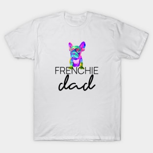 Frenchie Dad Styled Rainbow T-Shirt